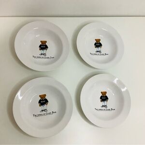 VINTAGE , Set of 4, The World of Classy Bear Porcelain Soup Bowls. 🍲